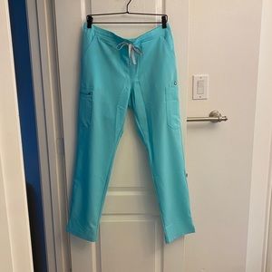 Figs - Yola skinny scrub pants - Fresh Aqua